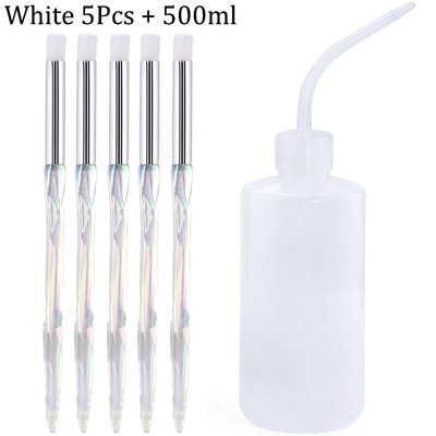 Naujas krištolo blakstienų valymo šepetėlis švarus prausimosi buteliukas alkūnės ilgio vamzdelis siauras burnos grožio priežiūros makiažo įrankis blakstienos priedai