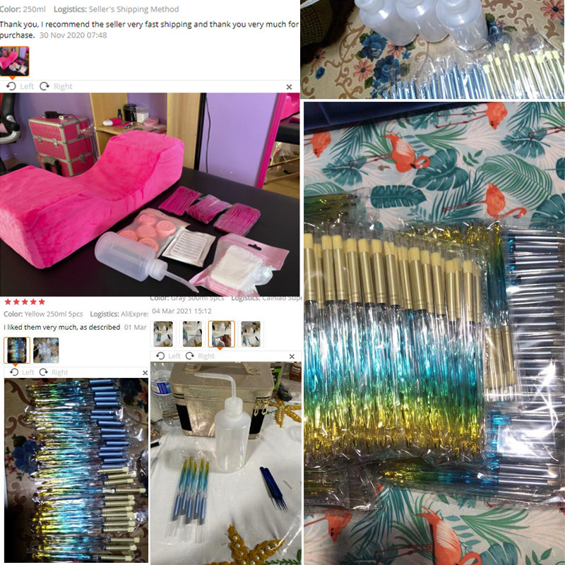 Naujas krištolo blakstienų valymo šepetėlis švarus prausimosi buteliukas alkūnės ilgio vamzdelis siauras burnos grožio priežiūros makiažo įrankis blakstienos priedai