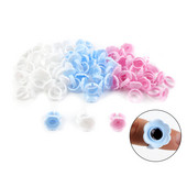 100 buc Inele de extensie pentru gene de unică folosință Lipici pentru gene Suport pentru pahare pentru degete Ușor de făcut Ventilatoare de volum Instrumente de machiaj