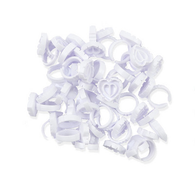 100 buc Inele de extensie pentru gene de unică folosință Lipici pentru gene Suport pentru pahare pentru degete Ușor de făcut Ventilatoare de volum Instrumente de machiaj