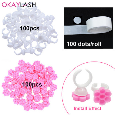 Ventilatoare cu ridicata pentru extensie de gene, bricolaj, pentru flori, adeziv, suport pentru pahare, inel, formă de floare, tavă de pigment pentru arta unghiilor, pentru altoirea genelor pentru ochi