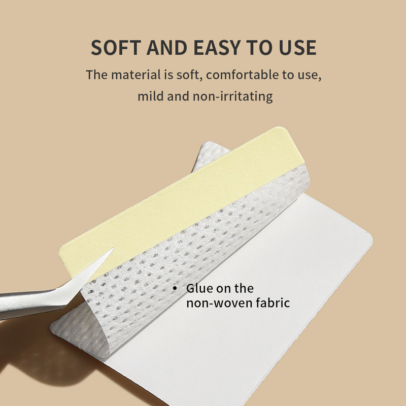 GLAMLASH 40 vnt. vienkartinis medvilninis blakstienų pleistras lipdukas, skirtas akių pagalvėlių nuėmimui.