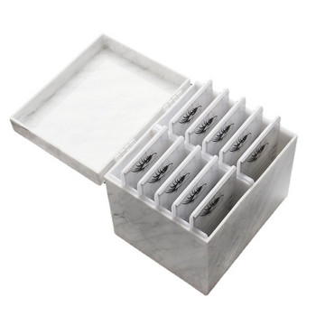 4 цвята 10 слоя Кутия за съхранение на мигли Организатор за грим Лепило за мигли Палета Държач за мигли Инструменти за присаждане на удължаване на мигли
