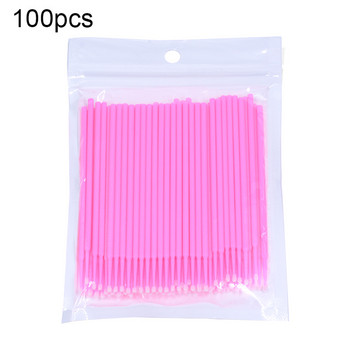 100 PCS Памучен тампон за еднократна употреба Четка за нанасяне на спирала Консумативи за мигли Апликатори за индивидуални мигли Аксесоари за спирала