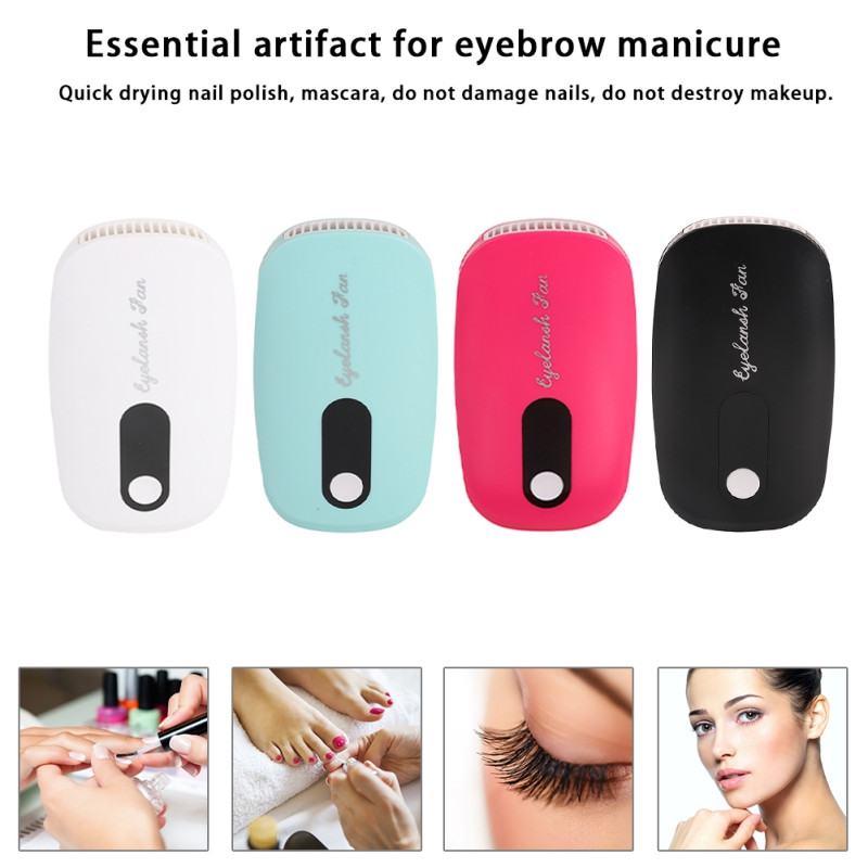 USB įkraunamas blakstienų ventiliatorius, rankinis mini ventiliatorius, akių blakstienas, greitas oro džiovintuvas, priauginimas nagų lako blakstienų tušo priedas