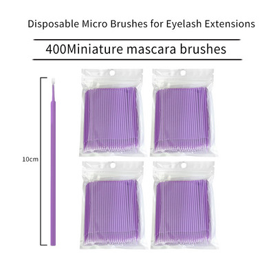 100 vienkartinių makiažo priemonių blakstienų priauginimui. Vienkartinis blakstienų aplikatorius, blakstienų šepetėlis, blakstienų šalinimas, makiažo priemonė vatos tamponu