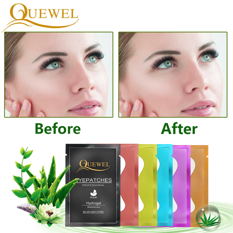 Quewel 50 pari/pakiranje Jastučići za trepavice ispod očiju za umjetne trepavice Flasteri Jastučići za oči Ekstenzije trepavica Papirnati flasteri Naljepnice za trepavice