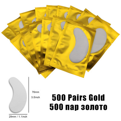 500 de perechi Patch-uri de hârtie pentru extensie de gene Autocolante pentru altoire pentru ochi Tampoane de sub ochi pentru gene fără scame Patch-uri de hârtie pentru ochi Sfaturi Autocolant