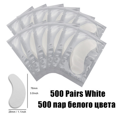 500 de perechi Patch-uri de hârtie pentru extensie de gene Autocolante pentru altoire pentru ochi Tampoane de sub ochi pentru gene fără scame Patch-uri de hârtie pentru ochi Sfaturi Autocolant