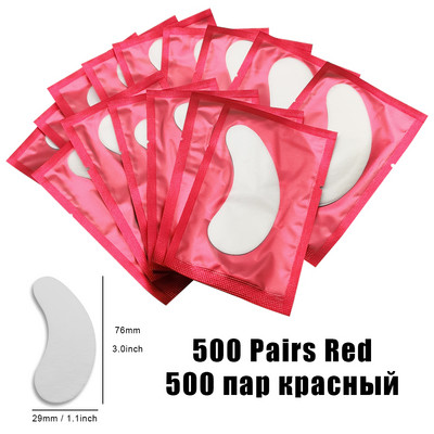 500 de perechi Patch-uri de hârtie pentru extensie de gene Autocolante pentru altoire pentru ochi Tampoane de sub ochi pentru gene fără scame Patch-uri de hârtie pentru ochi Sfaturi Autocolant