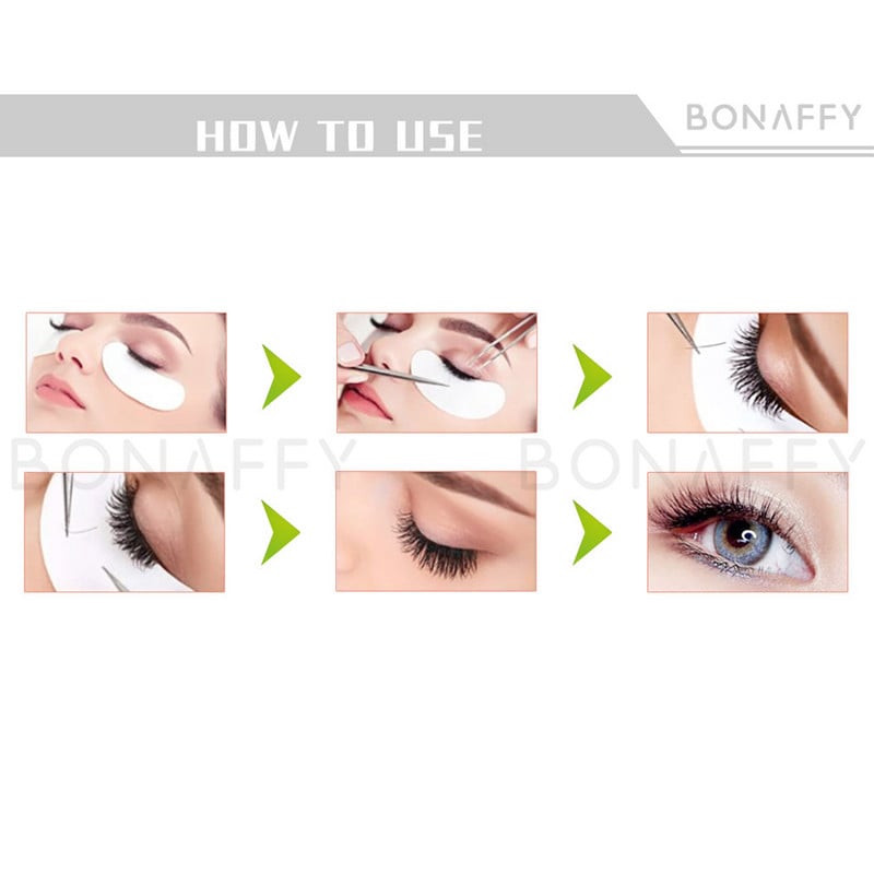 500 de perechi Patch-uri de hârtie pentru extensie de gene Autocolante pentru altoire pentru ochi Tampoane de sub ochi pentru gene fără scame Patch-uri de hârtie pentru ochi Sfaturi Autocolant