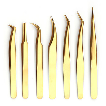 Tweezers Eyelash Tweezers από ανοξείδωτο χάλυβα Superhard Lash Extension Tweezers 3D Accurate Anti-static Tweezers Εργαλεία Μακιγιάζ