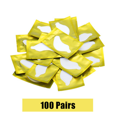 100 párov náplastí na mihalnice, náplasti na predlžovanie mihalníc, náplasti pod oči, gélové vankúšiky na predlžovanie mihalníc, hydrogélové náplasti, vankúšiky na mihalnice