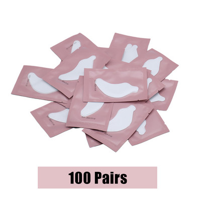 100 párov náplastí na mihalnice, náplasti na predlžovanie mihalníc, náplasti pod oči, gélové vankúšiky na predlžovanie mihalníc, hydrogélové náplasti, vankúšiky na mihalnice