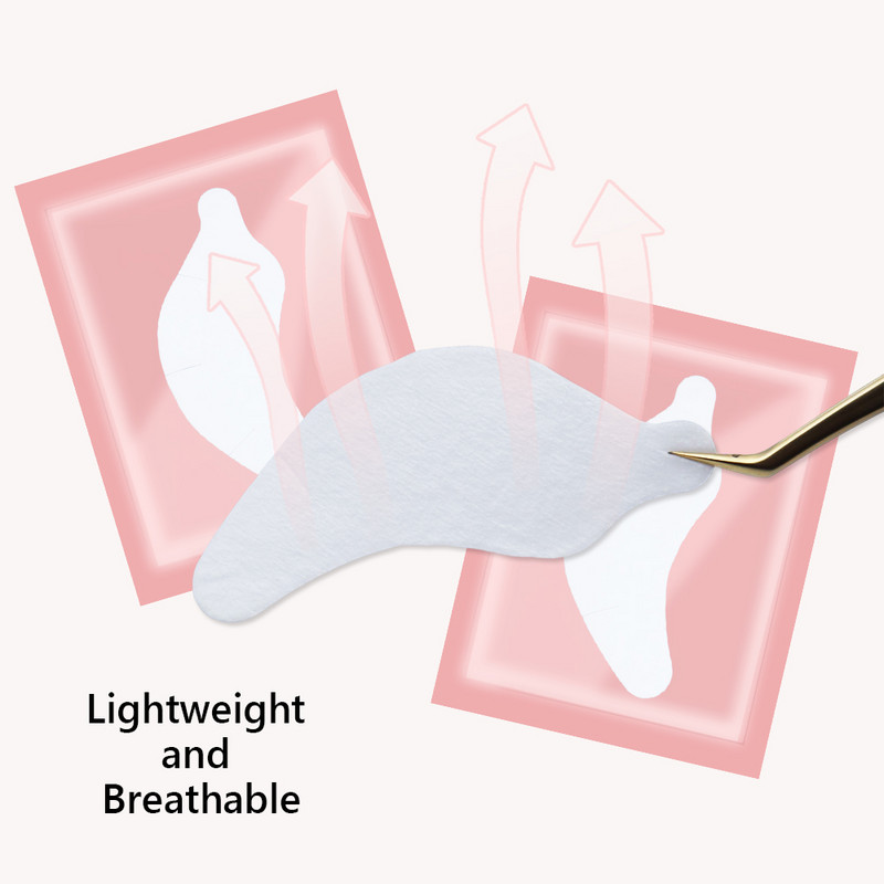 100 párov náplastí na mihalnice, náplasti na predlžovanie mihalníc, náplasti pod oči, gélové vankúšiky na predlžovanie mihalníc, hydrogélové náplasti, vankúšiky na mihalnice