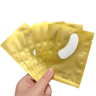 Nové tenšie mini očné náplasti na predlžovanie mihalníc 50 párov, nasadzovanie vrúbľovaných mihalníc, pripevnená kolagénová hladká izolácia proti vláknam