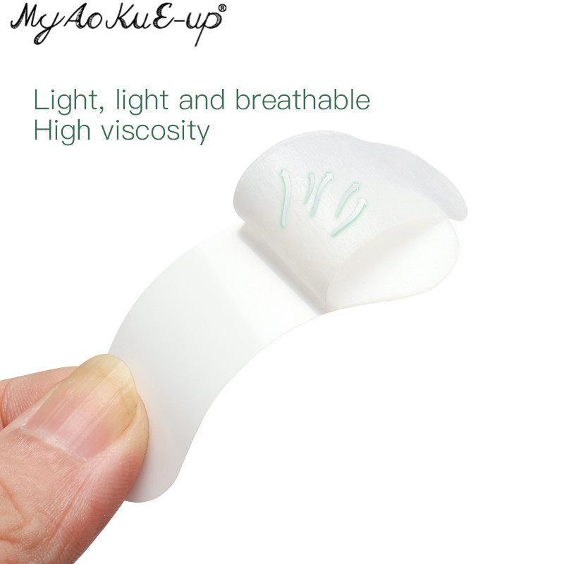 Nové tenšie mini očné náplasti na predlžovanie mihalníc 50 párov, nasadzovanie vrúbľovaných mihalníc, pripevnená kolagénová hladká izolácia proti vláknam