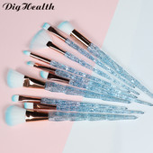 Dighealth 10kom profesionalnih dijamantnih kistova za šminkanje Kist za puder u puderu Sjenilo za oči Rumenilo za usne Kozmetički set kistova za šminkanje