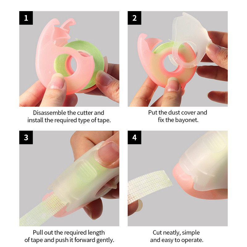 5 Extensii pentru gene medicale Hârtie albă fără scame sub plasturi Benzi pentru ochi Set de benzi pentru extensie pentru gene false din PE medical