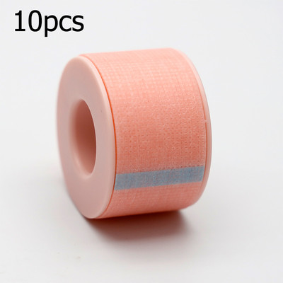 10 role, nețesută, gel siliconic medical, bandă pentru gene, respirabilă, rezistentă la sensibilitate, roz sub ochi, instrumente de extensie a genelor