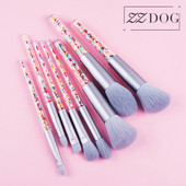 ZZDOG 5/8 kom Mini četke za šminku Meka sjenila Rumenilo u prahu Set četkica za obrve Tema slatkiša Mali alati za nadoknadu kozmetike