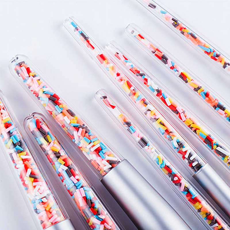 ZZDOG 5/8 kom Mini četke za šminku Meka sjenila Rumenilo u prahu Set četkica za obrve Tema slatkiša Mali alati za nadoknadu kozmetike