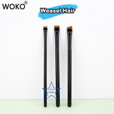 New Sickle Eyeliner Perie Knife Edge Machiaj Perie Liquid Eyeliner Perie Ultra subțire Fină Unghi oblic Cap plat Perie pentru sprâncene