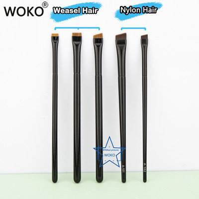 New Sickle Eyeliner Perie Knife Edge Machiaj Perie Liquid Eyeliner Perie Ultra subțire Fină Unghi oblic Cap plat Perie pentru sprâncene