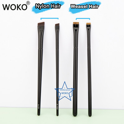 New Sickle Eyeliner Perie Knife Edge Machiaj Perie Liquid Eyeliner Perie Ultra subțire Fină Unghi oblic Cap plat Perie pentru sprâncene