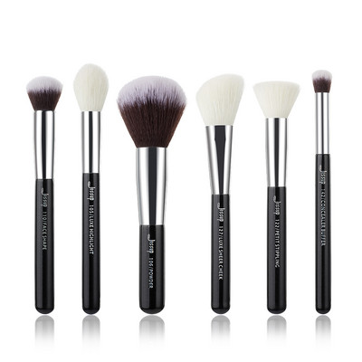 Jessup Black/Silver Professional Makeup Brushes Set Make up Brush Tools Kit Buffer Paint Cheek Highlight prirodno-sintetička dlaka