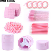 Set de kit de consumabile pentru extensie de gene Baghete de rimel Perii de buze Gene Adeziv Bandă inelă Hârtie de bumbac fără scame Cosmetice Instrumente de machiaj