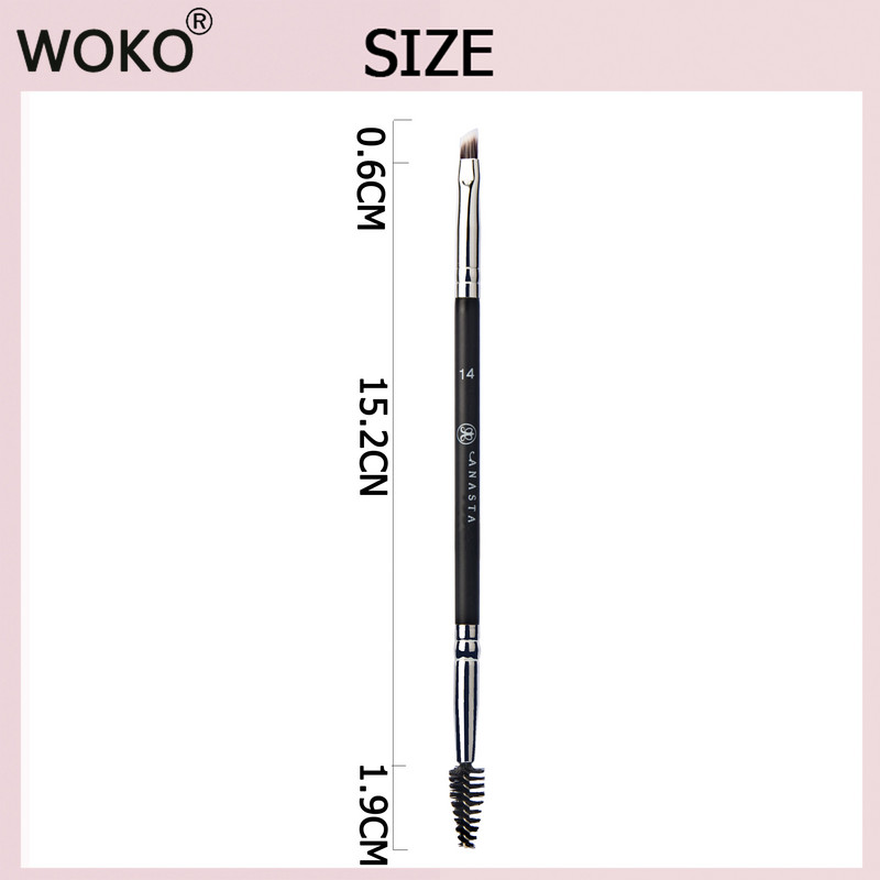 1/3PCS Ana-14 Perie pentru sprâncene Perie dublă subțire pentru pudră pentru sprâncene Perie pentru sprâncene Perie pentru sprâncene Perie pentru sprâncene Rimel Pensule pentru machiaj