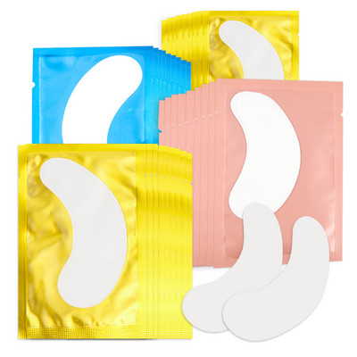 Plasturi pentru extensie 60 de perechi/lot Tampoane sub ochi Patch-uri de hârtie Autocolante roz fără scame pentru consumabile pentru extensii de gene false