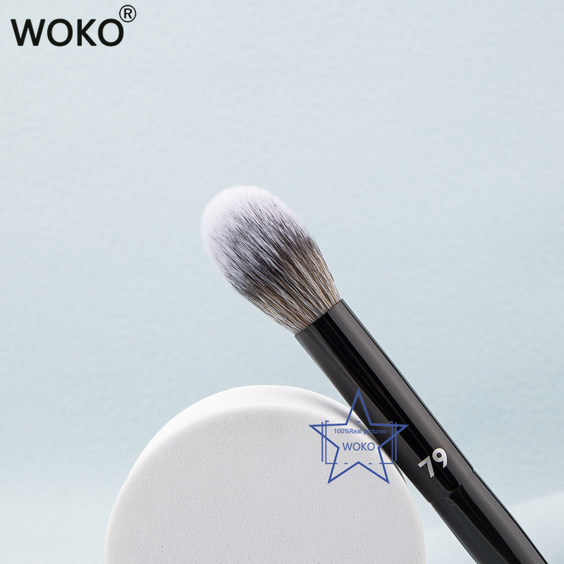 79 Pensula de machiaj pentru sculptarea conturului Pudră pentru contur feței Highlighter Perie de sculptare Mâner negru Pudră bronzant mică Instrument de machiaj