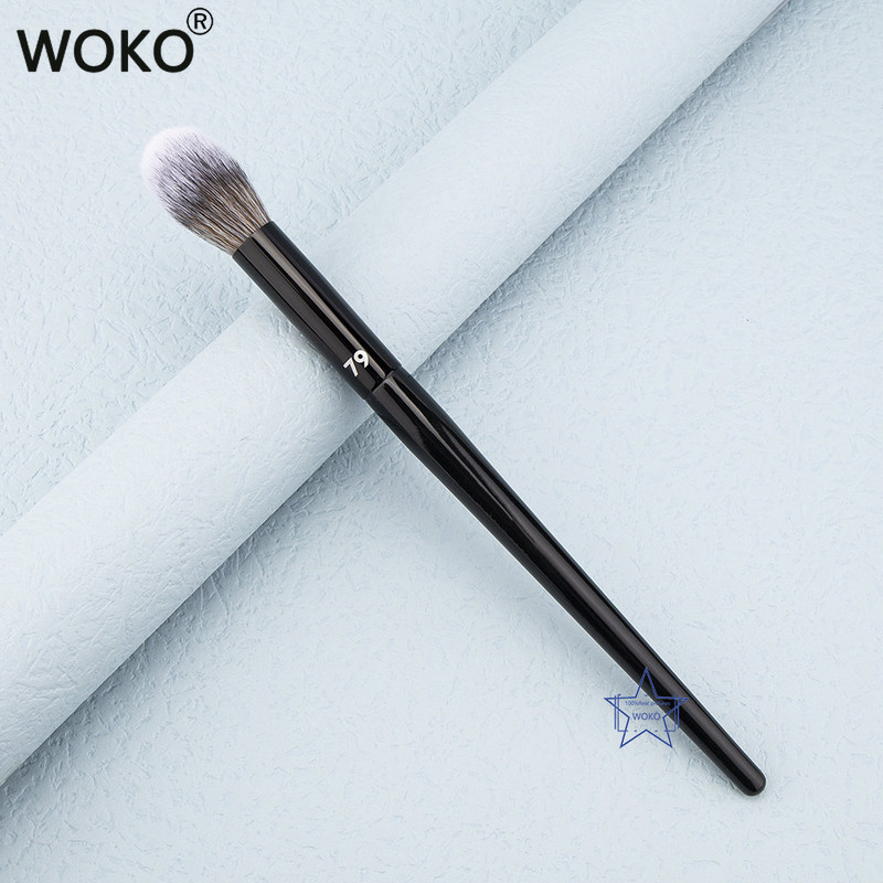 79 Pensula de machiaj pentru sculptarea conturului Pudră pentru contur feței Highlighter Perie de sculptare Mâner negru Pudră bronzant mică Instrument de machiaj