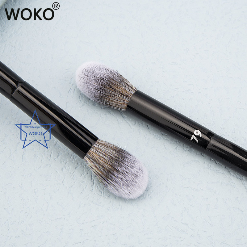 79 Pensula de machiaj pentru sculptarea conturului Pudră pentru contur feței Highlighter Perie de sculptare Mâner negru Pudră bronzant mică Instrument de machiaj