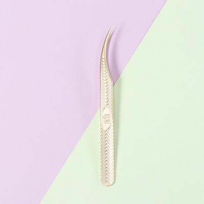 RISI Gold Precision Professional Eyelash Tweezers Αντιστατικό ανοξείδωτο κυρτό ίσιο τσιμπιδάκι για επέκταση βλεφαρίδων