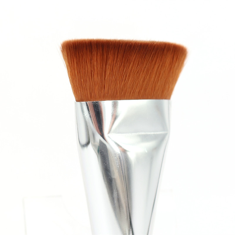 Perie profesională pentru contur plată, amestecare a feței mari, evidențiere, lustruire, perie mare pentru machiaj, aplicator de frumusețe