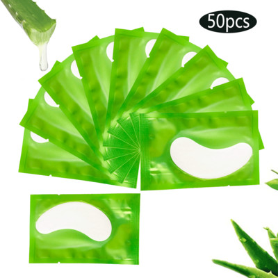 50 de perechi de plasture cu gel pentru altoire de gene, plasturi sub ochi, pentru extensia genelor, hârtie autocolant, instrumente de machiaj