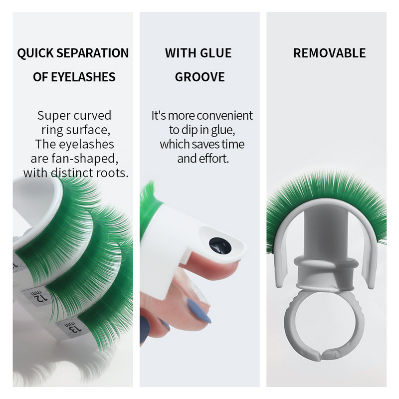 GLAMLASH 1 set U Band Dispozitiv Lash Benzi Suport Inel cu placă de adeziv Suport palet gene pentru extensia genelor