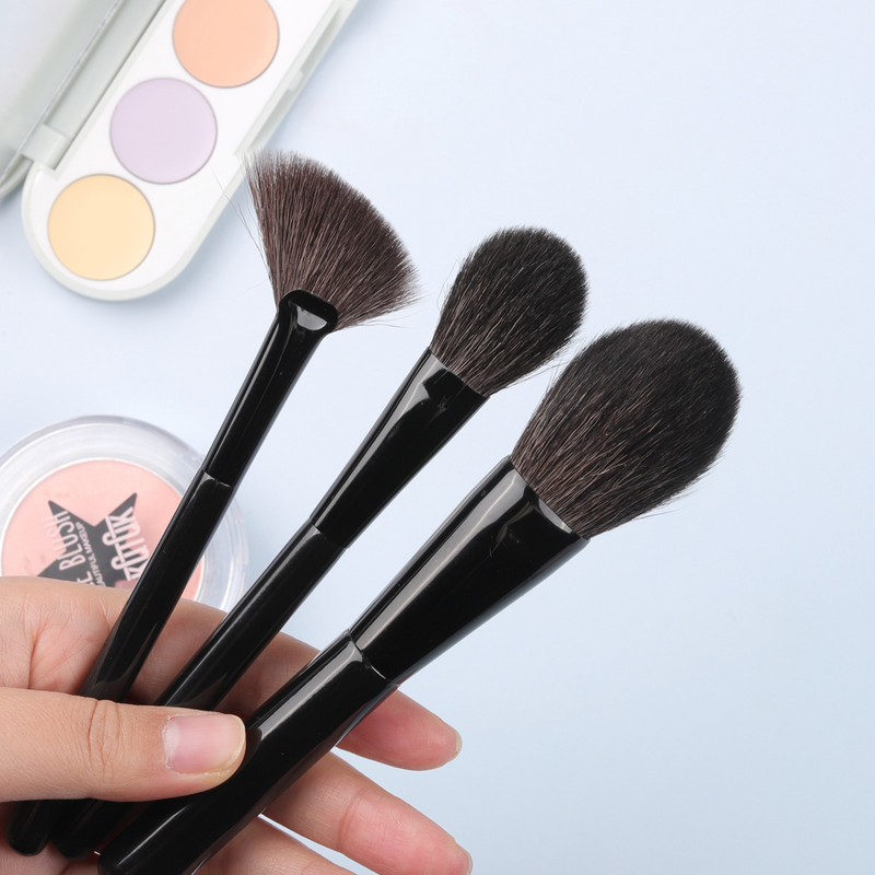 OVW, de înaltă calitate, în formă de evantai, costum de perie cosmetică, profesională, în formă de flacără, pudră, fard de obraz, perie pentru fard de ochi, broșuri de machiaj pentru frumusețe