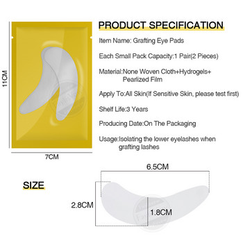 200 pairs Eyelash Pad For Eyelash Extension Gel Patch Patch Bofting Elashes Under Eye Patches Χαρτί αυτοκόλλητο που αναδιπλώνει Εργαλεία μακιγιάζ