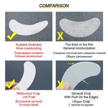 200 pairs Eyelash Pad For Eyelash Extension Gel Patch Patch Bofting Elashes Under Eye Patches Χαρτί αυτοκόλλητο που αναδιπλώνει Εργαλεία μακιγιάζ