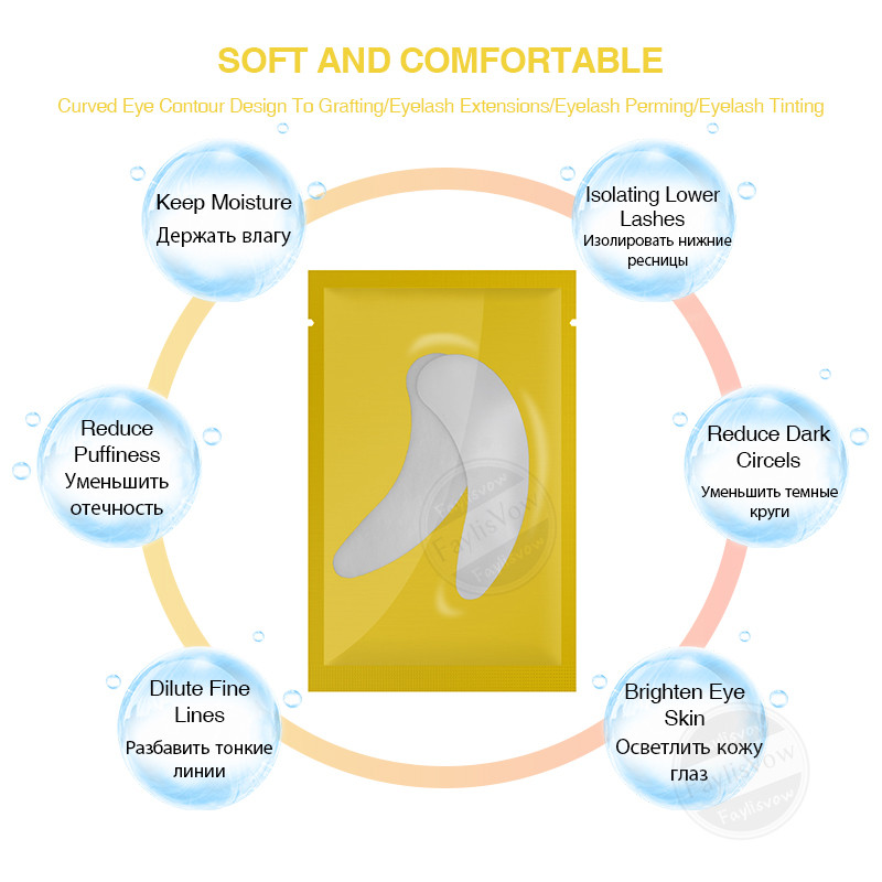 200 de perechi Tampoane de gene pentru extensia genelor Plasture de hârtie cu gel Altoire de gene sub plasturi de ochi Învelișuri cu autocolante de hârtie Instrumente de machiaj