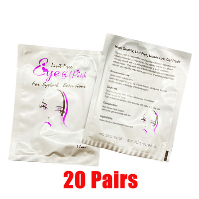 10/20/50 de bucăți plasturi de ochi cu hidrogel cu ridicata pentru extensia de gene, plasture de ochi, plasture de gene, mască pentru extensie de gene, machiaj.