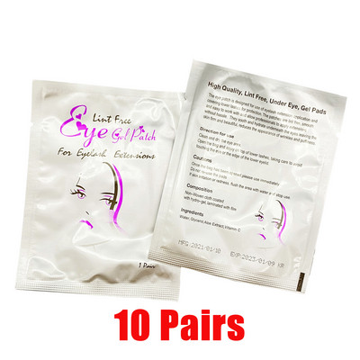 10/20/50 de bucăți plasturi de ochi cu hidrogel cu ridicata pentru extensia de gene, plasture de ochi, plasture de gene, mască pentru extensie de gene, machiaj.