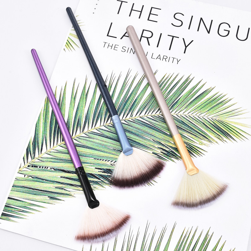 1 buc. pensulă cu evantai mari pentru machiaj moale, fard de obraz, fard de obraz, pudră, perie pentru iluminator, perii pentru pudră, perii cosmetice