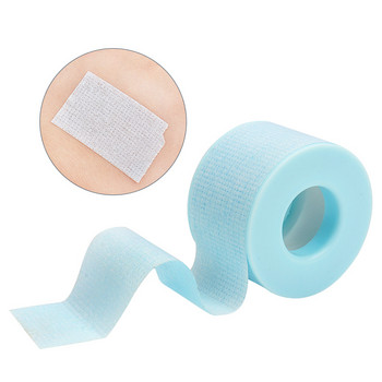 2 Rolls Eyelash Extension ροζ/μπλε Ταινία Μη υφασμένη απαλή γέλη σιλικόνης Tape for Grafting Fase Eyelash Patch Under Eye Pads