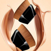 Pensula magică pentru fond de ten Nr. 55 Pensula de machiaj portabilă, unică, fără marcaj, pentru începători.