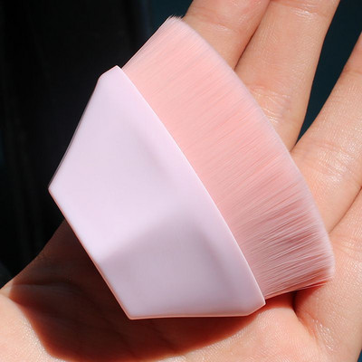 Pensula magică pentru fond de ten Nr. 55 Pensula de machiaj portabilă, unică, fără marcaj, pentru începători.